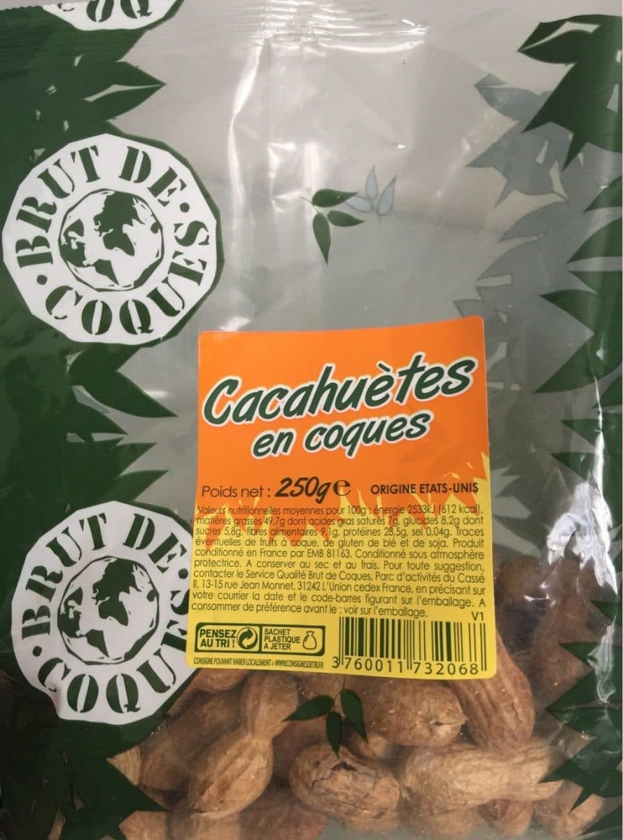 Brut de coques Cacahuètes en coques packshot