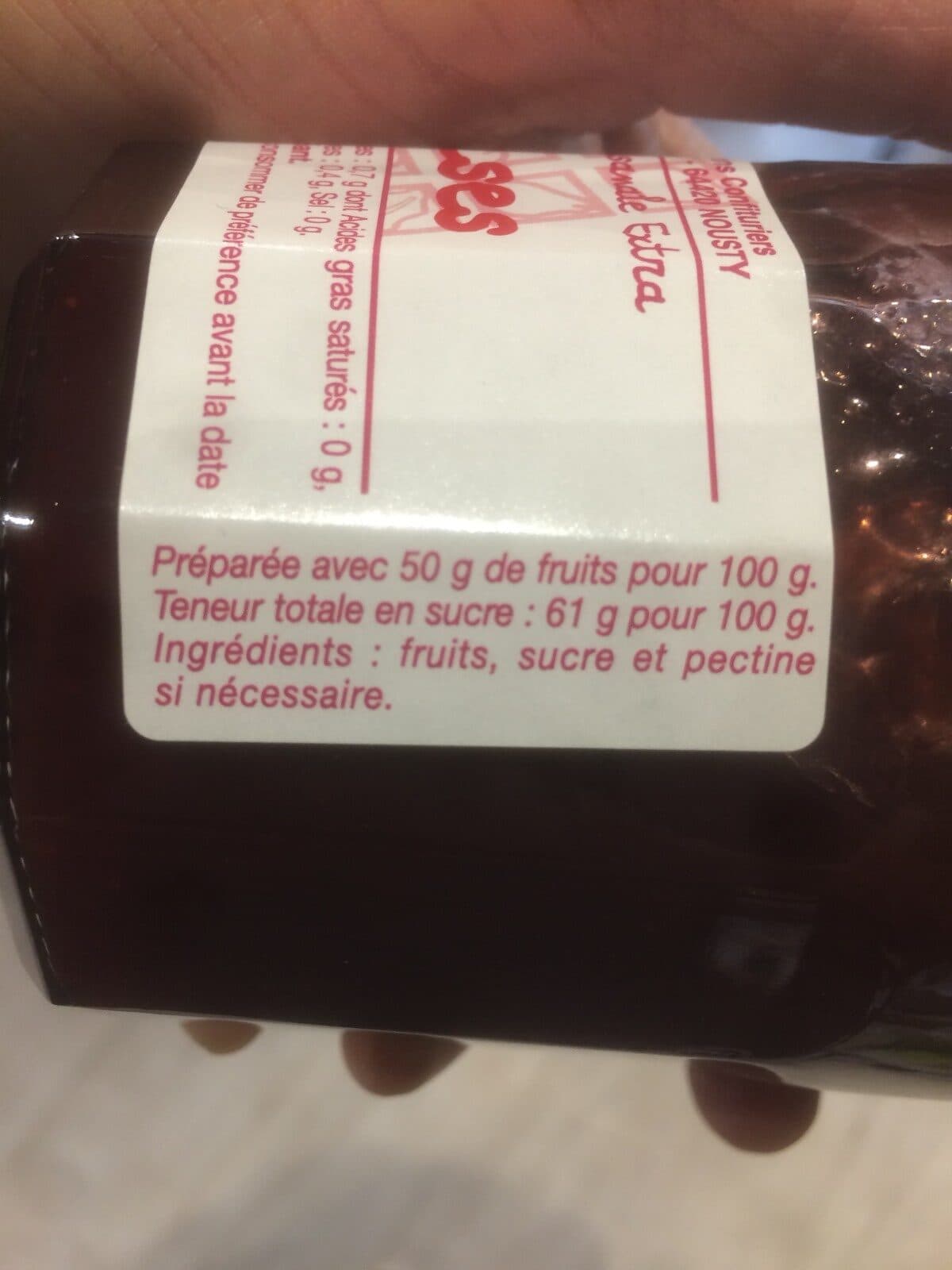Open Food Facts Confiture fraise packshot