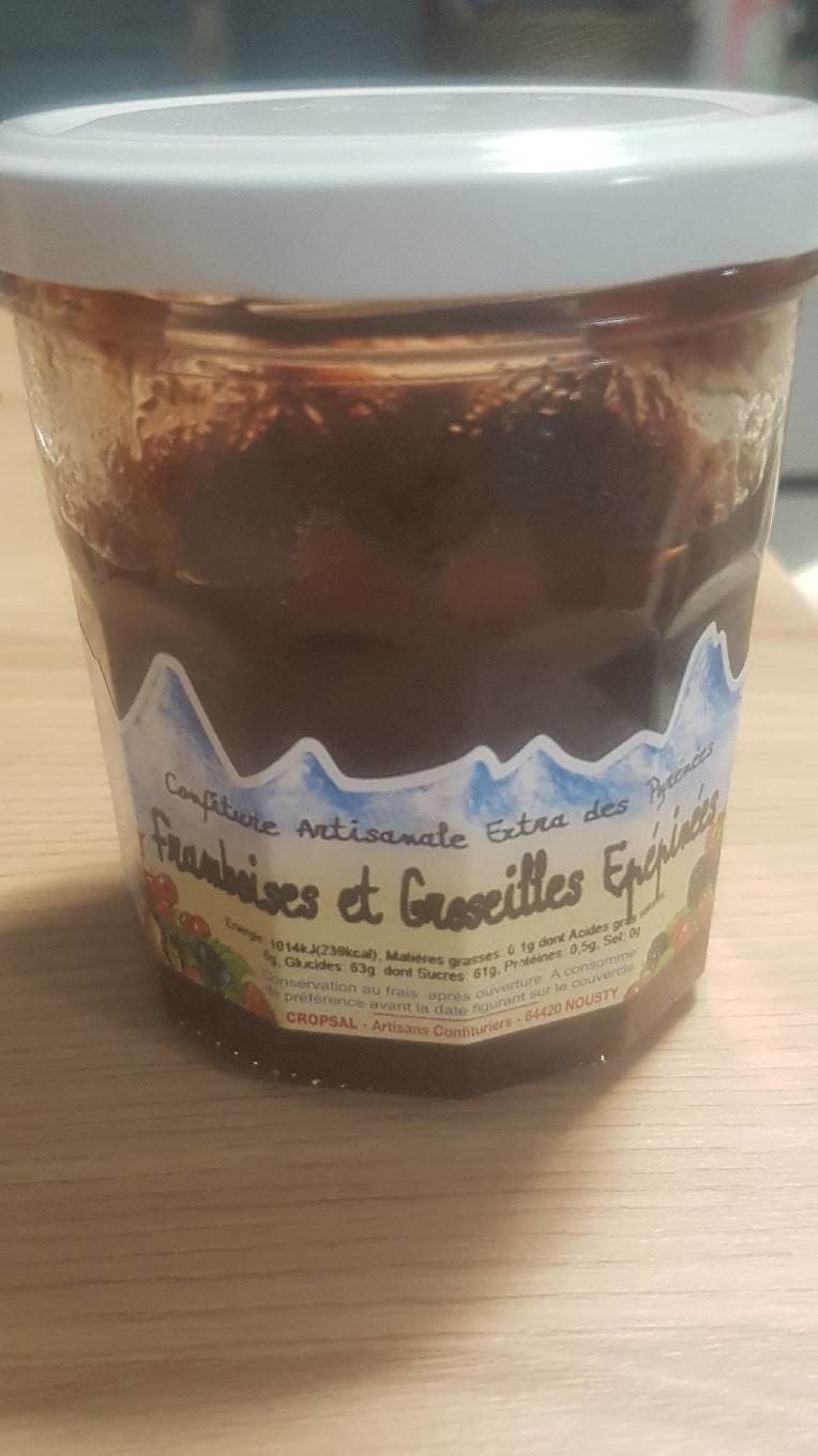 CROPSAL Confiture de framboises et groseilles epépinées packshot