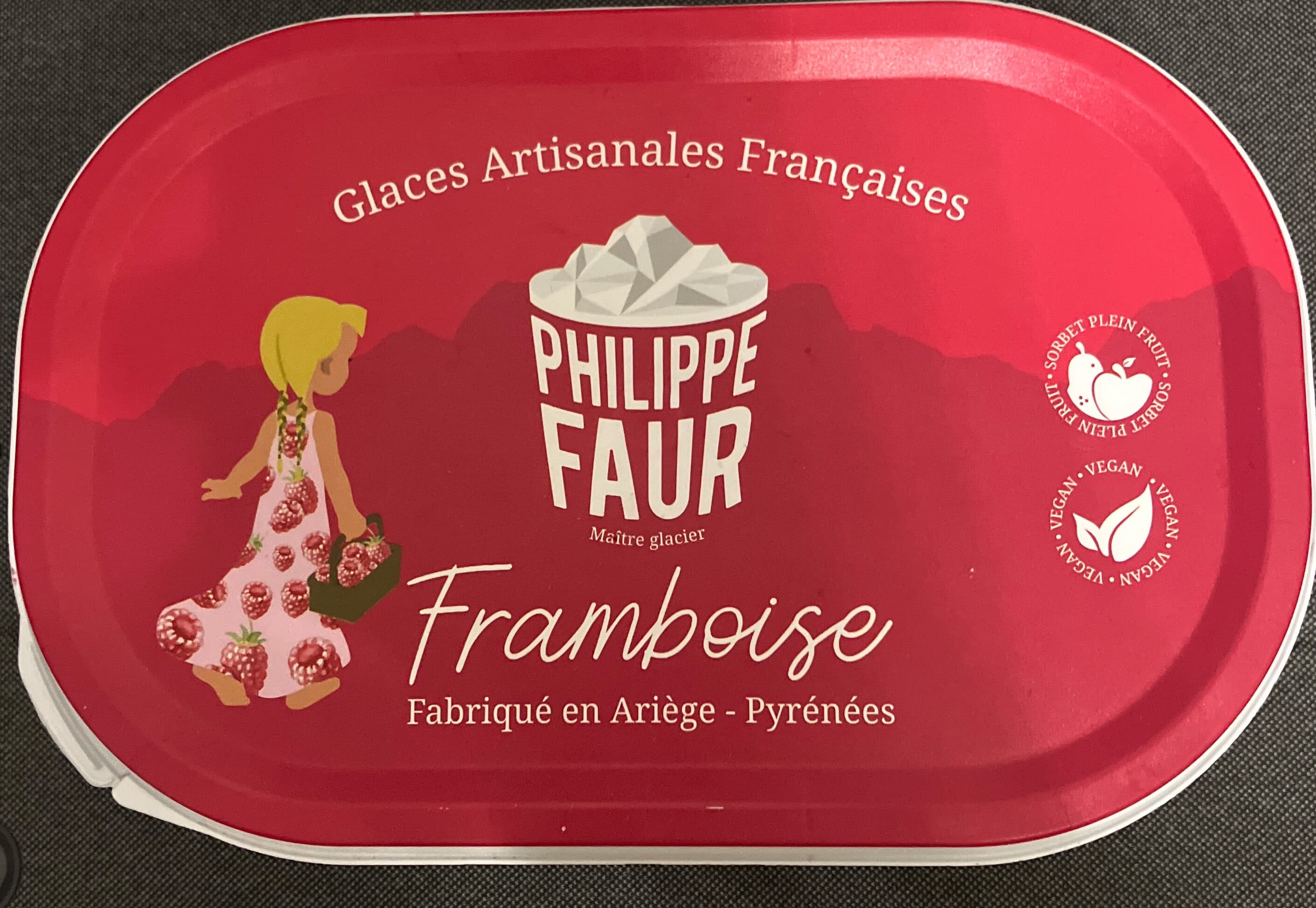 Philippe Faur Glace Artisanale Française - Sorbet Framboise packshot