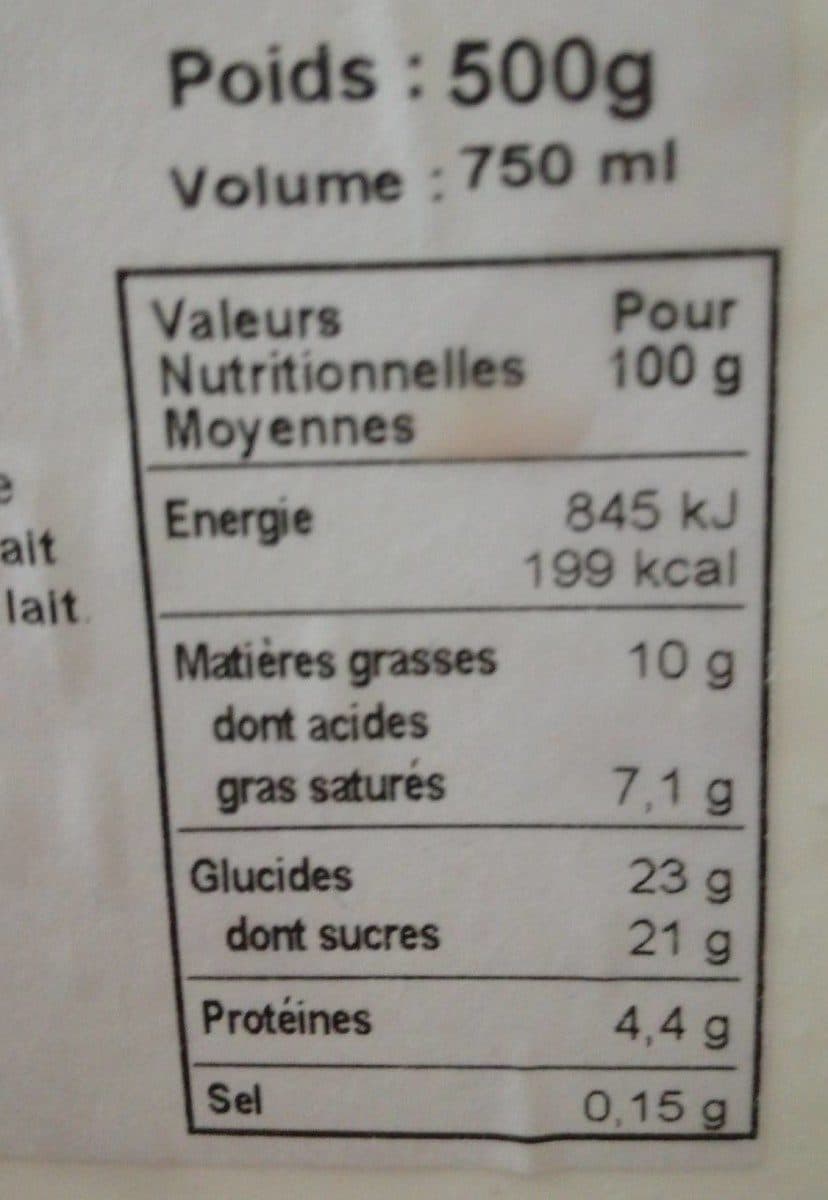 Open Food Facts Philippe Faur Crème glacée chocolat orange 750 packshot