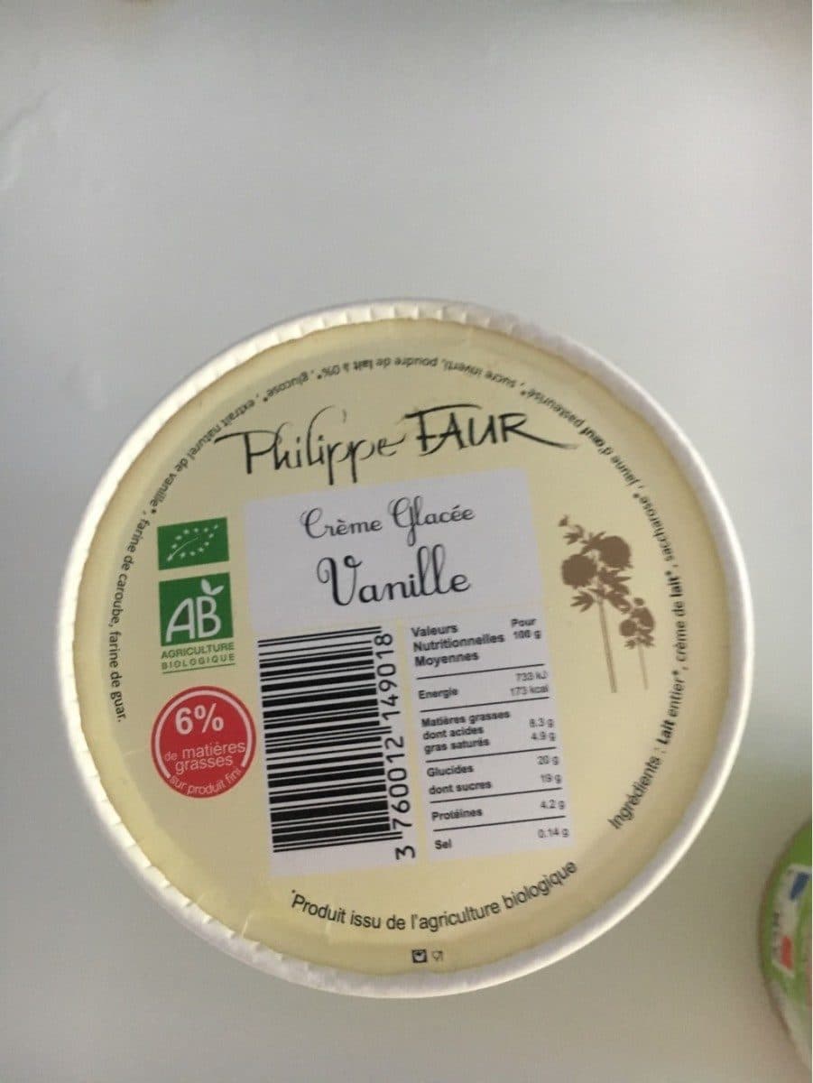 Philippe Faur Creme glacee vanille packshot
