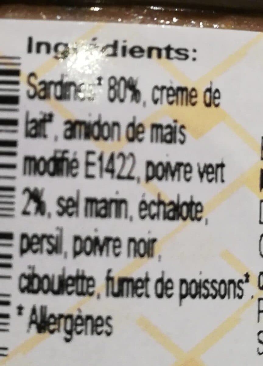Open Food Facts Rillettes de sardines au poivre vert packshot
