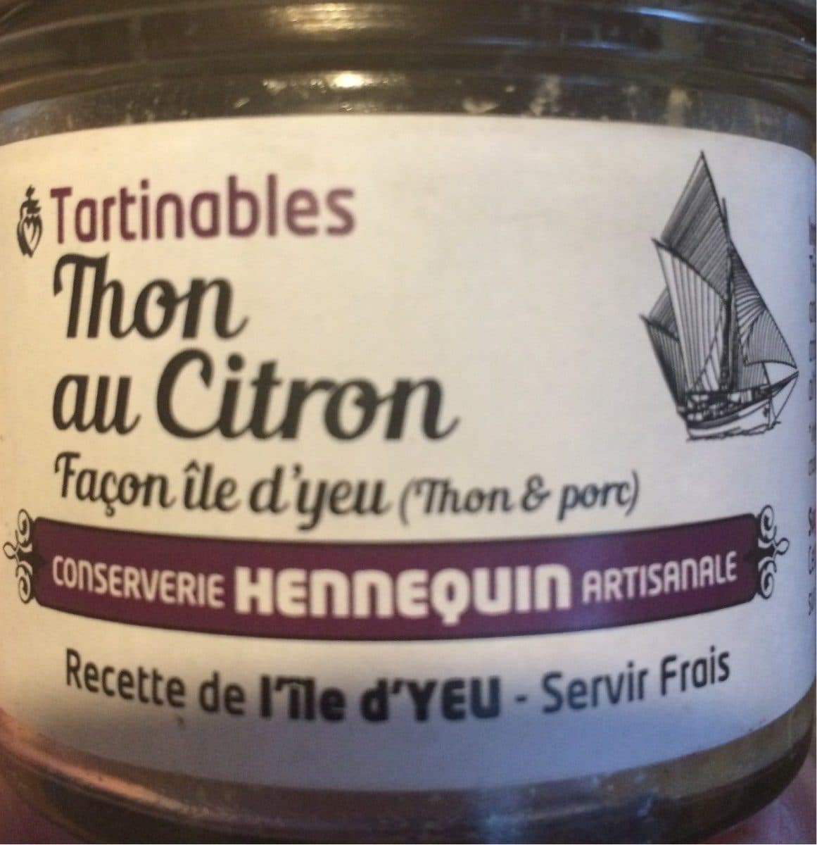 Open Food Facts Tartinable thon au citron packshot