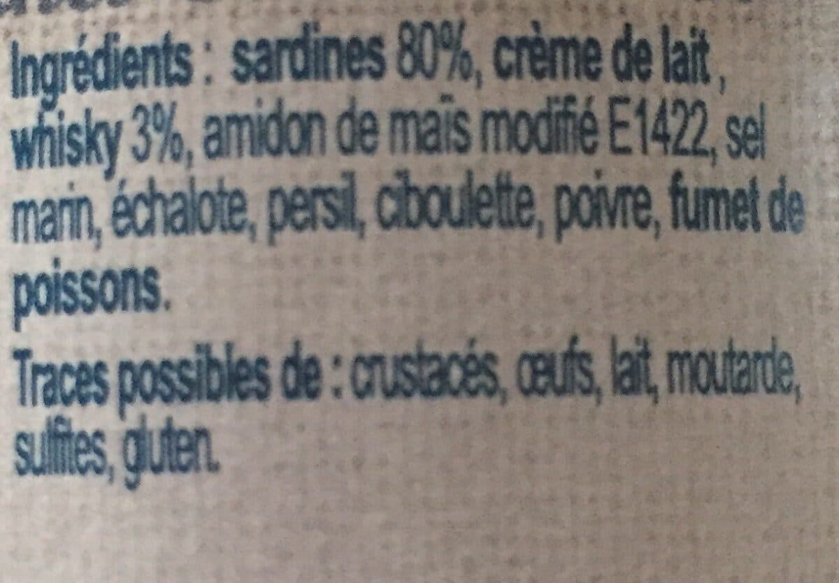 Open Food Facts Rillettes de sardines au whisky de Belle ile packshot