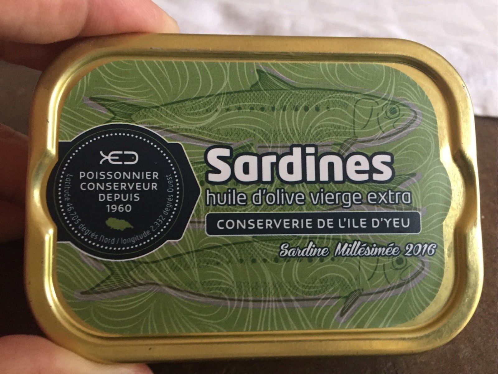 Conserverie de l'île d'Yeu Sardines huile d'olive vierge extra packshot