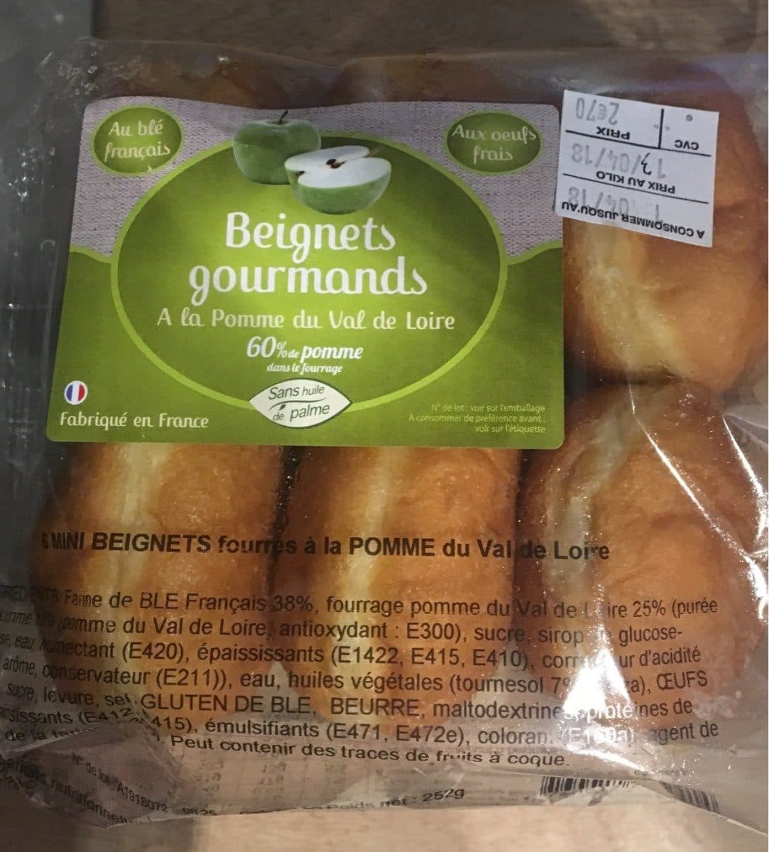 Open Food Facts Beignets fourrés Pomme Val de Loire packshot