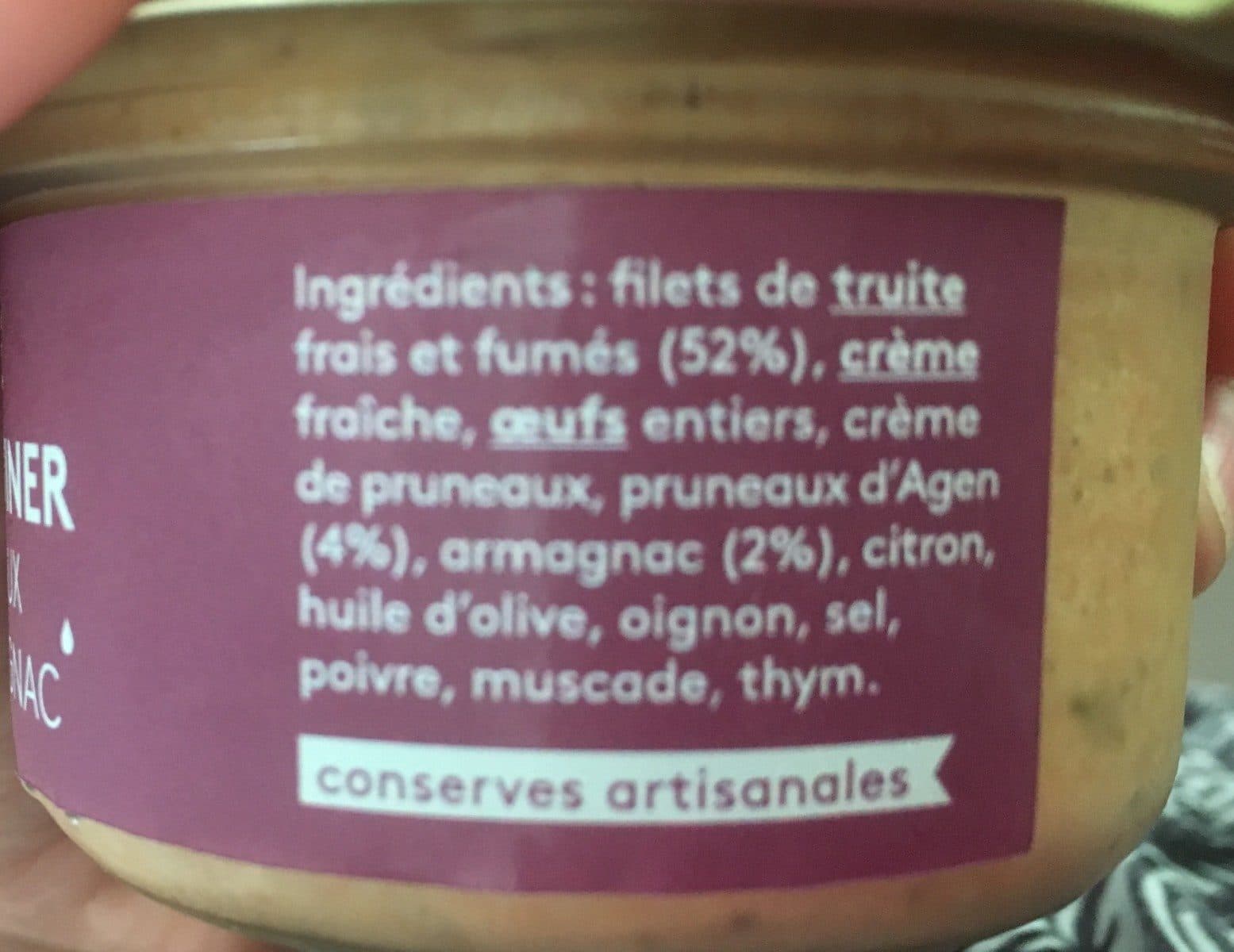 Open Food Facts Truite a tartiner packshot
