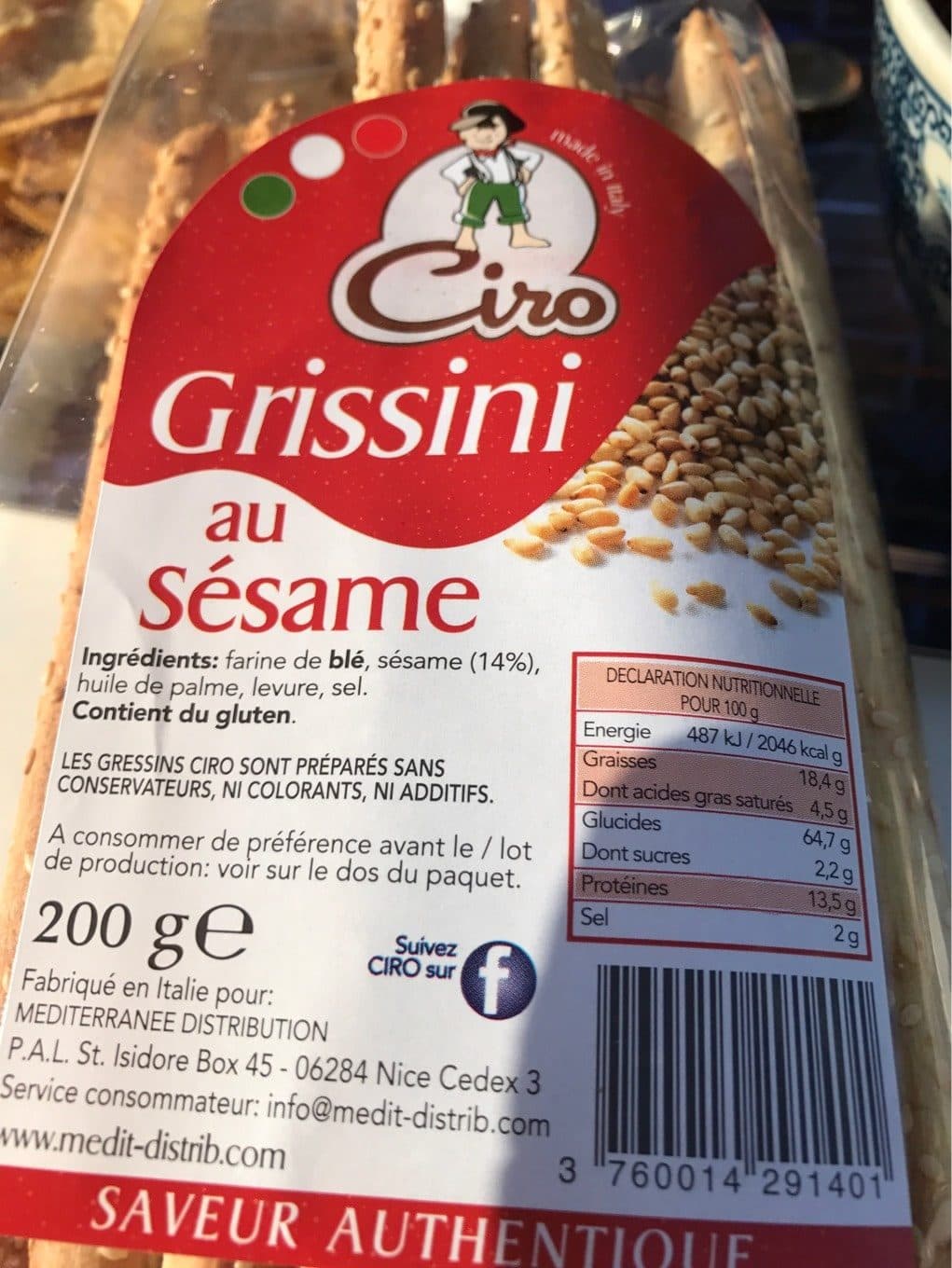 Ciro Grissini au sesame packshot