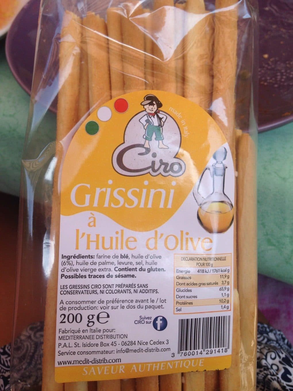 Ciro Grissini a l'huile d'olive packshot