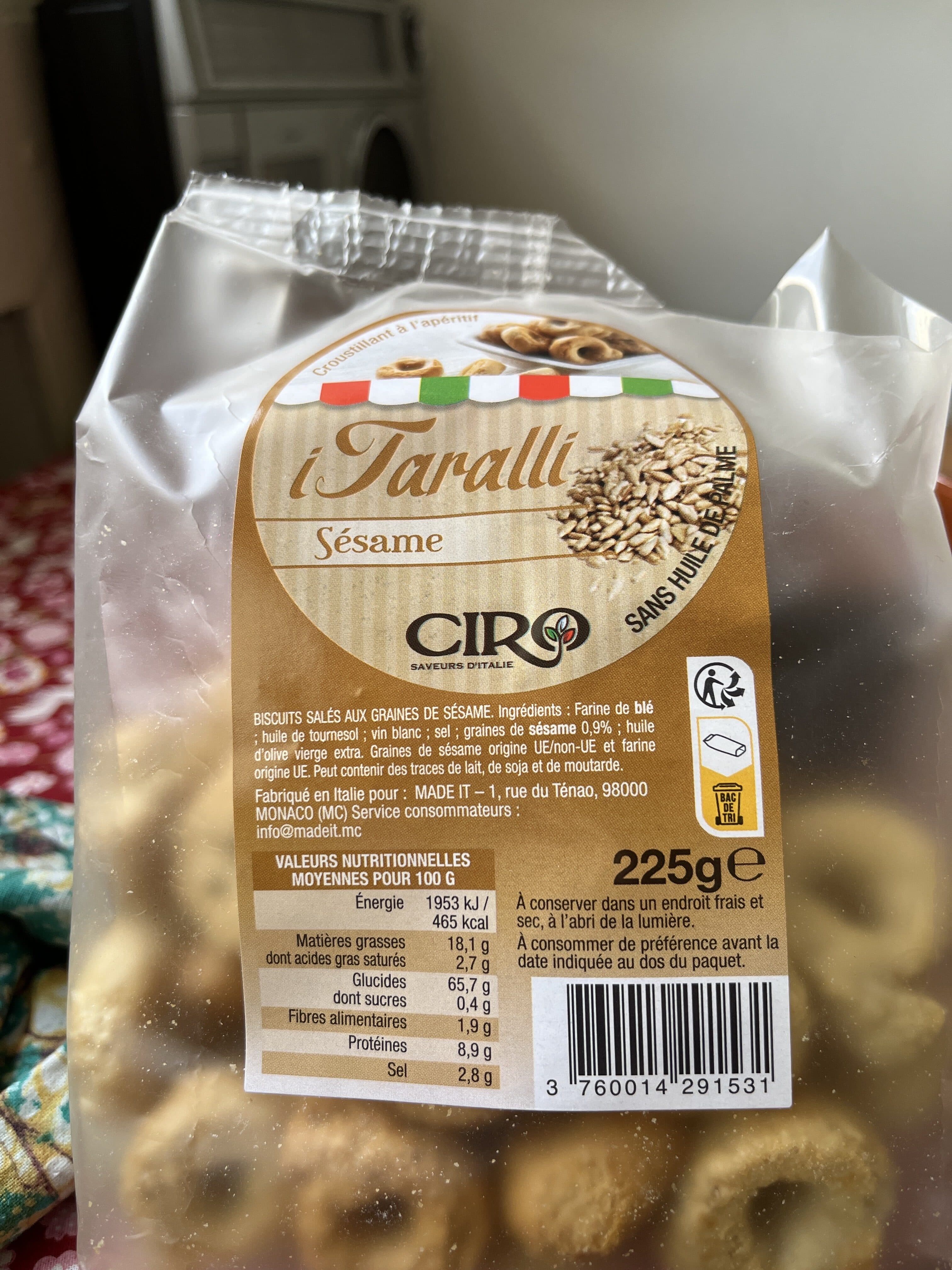 Ciro Taralli sesame packshot