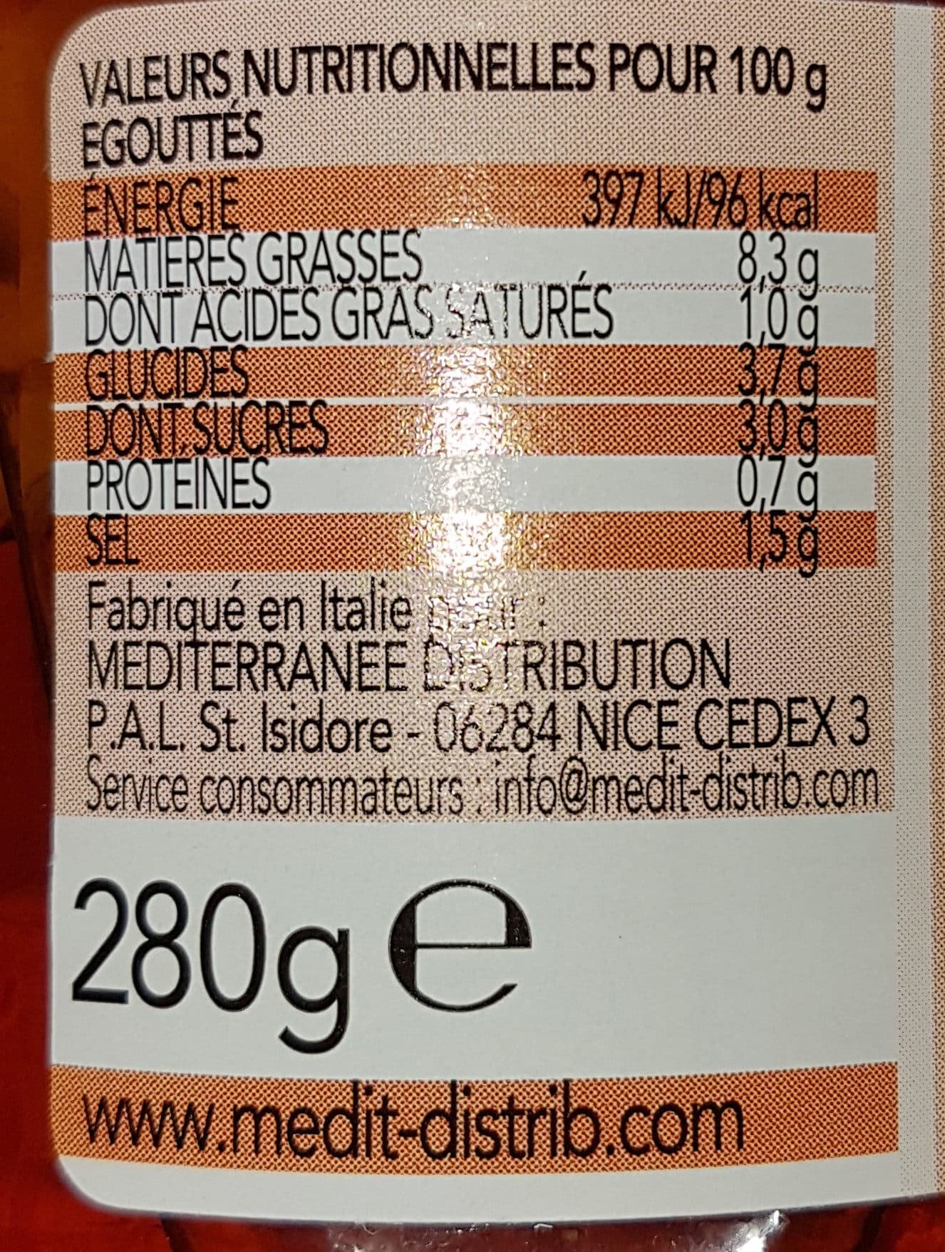 Ciro Poivrons grillés packshot