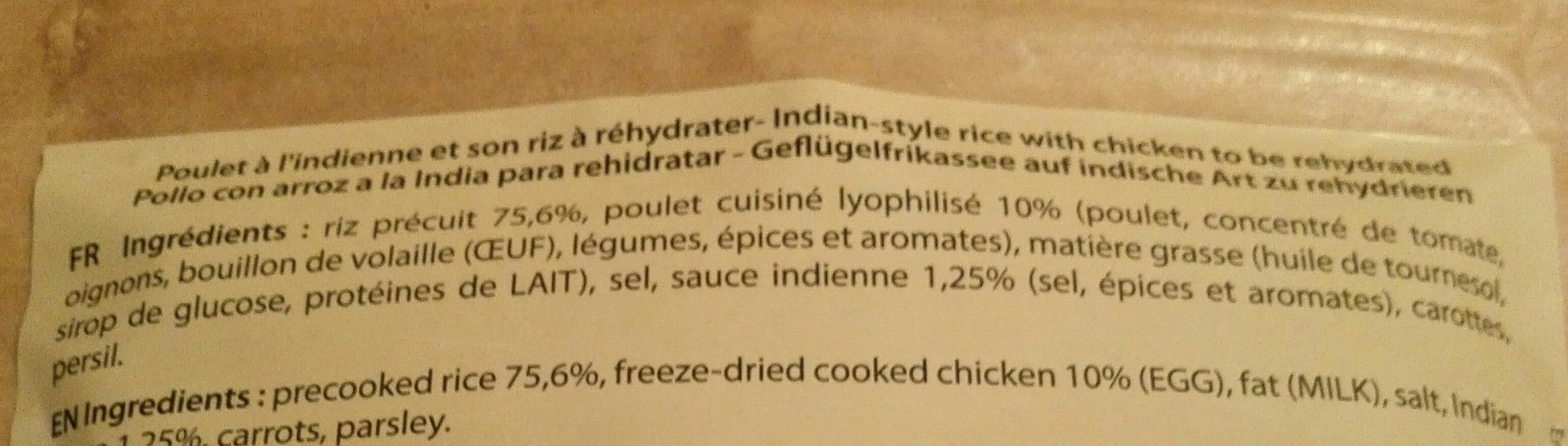 Voyager Poulet à l'indienne packshot