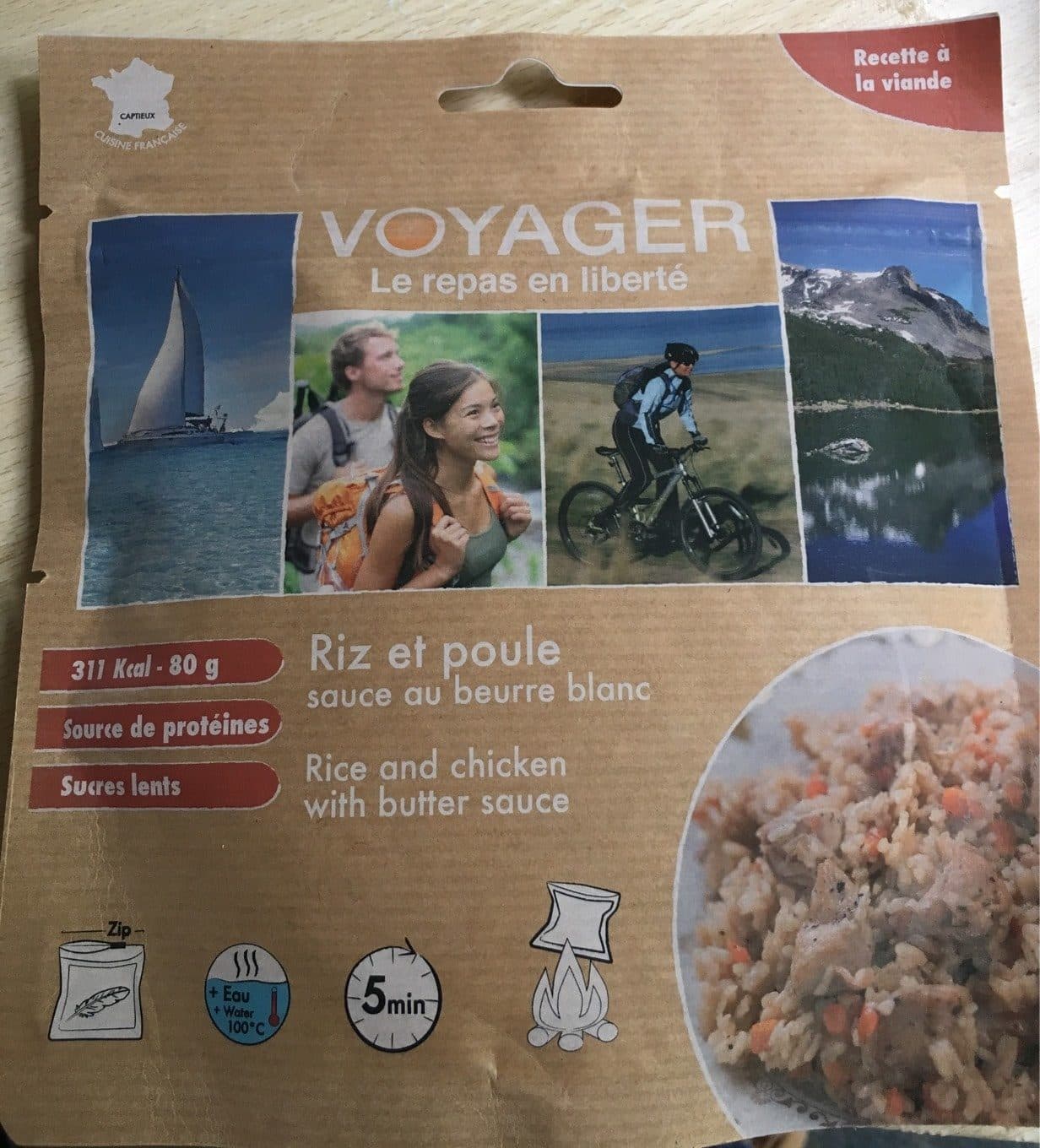 Voyager Riz et poule sauce au beurre blanc packshot