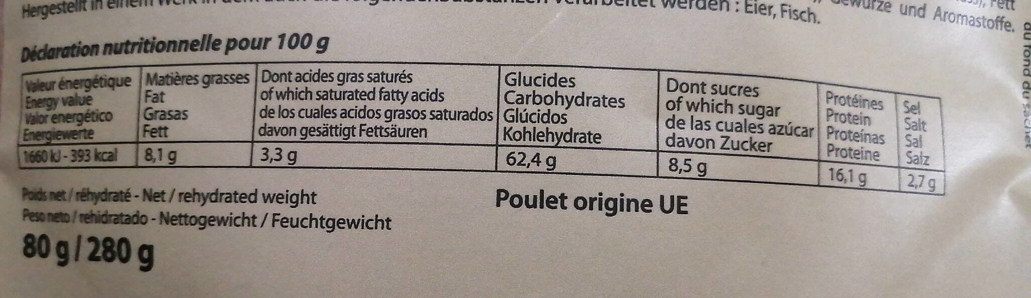 VOYAGER Poulet thaï et son riz à rehydrater packshot