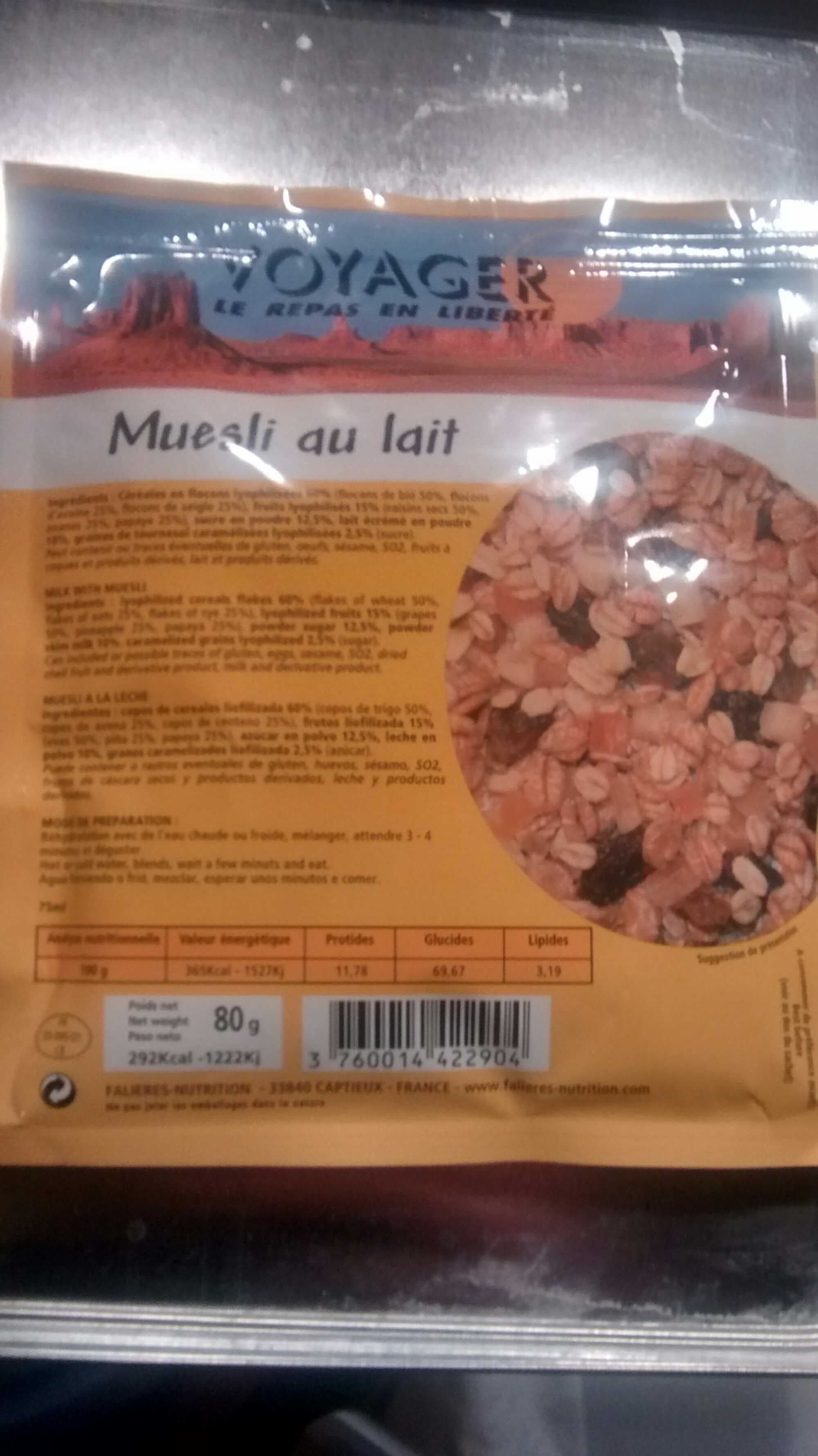 Voyager Muesli au lait packshot