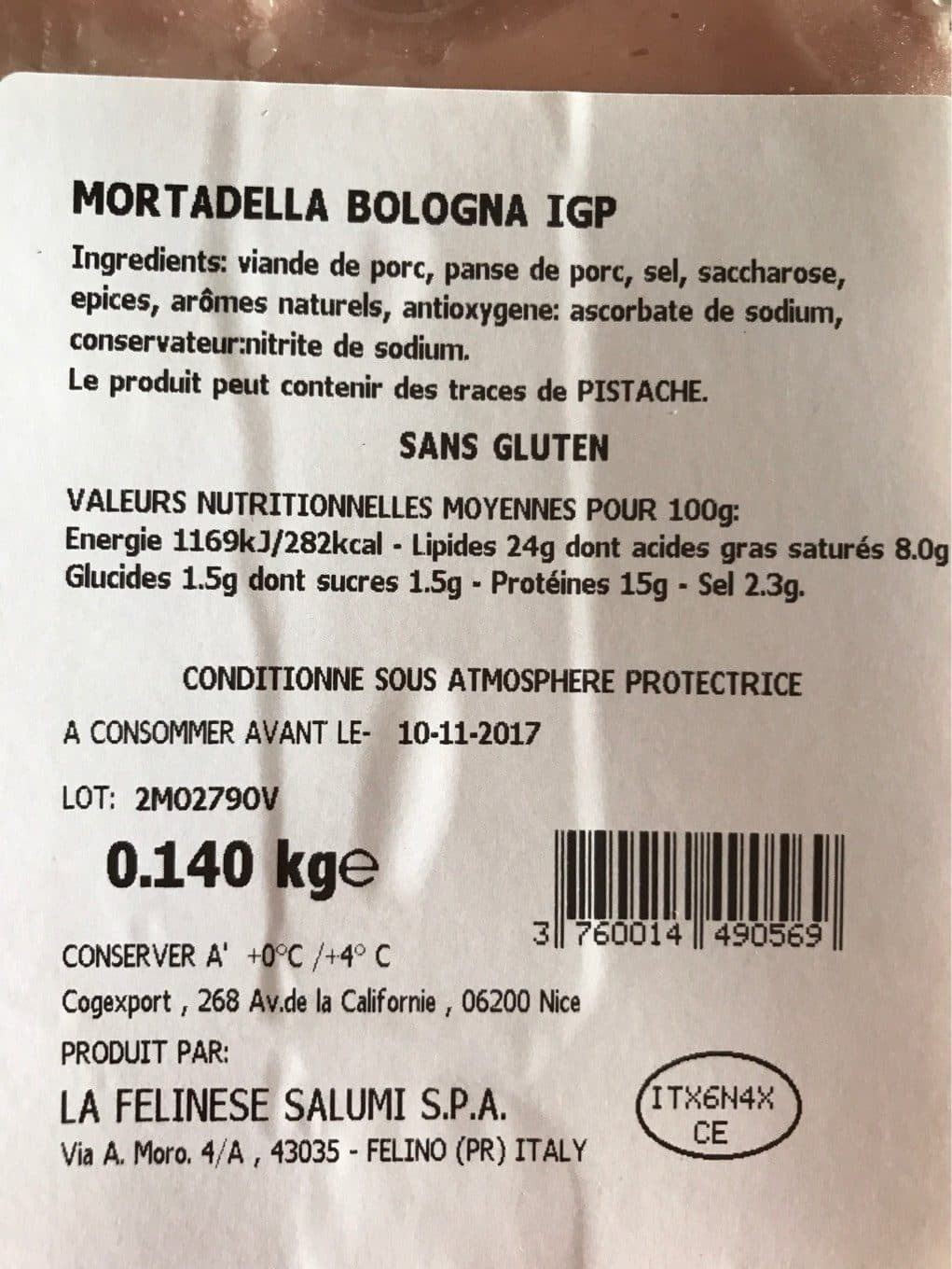 La Vie Claire Mortadelle Bologna VIA LATINA packshot