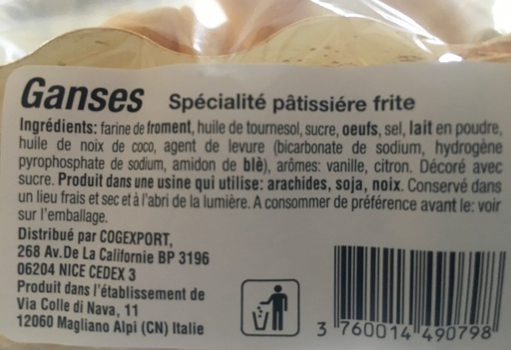 Open Food Facts Ganses Authentiques packshot