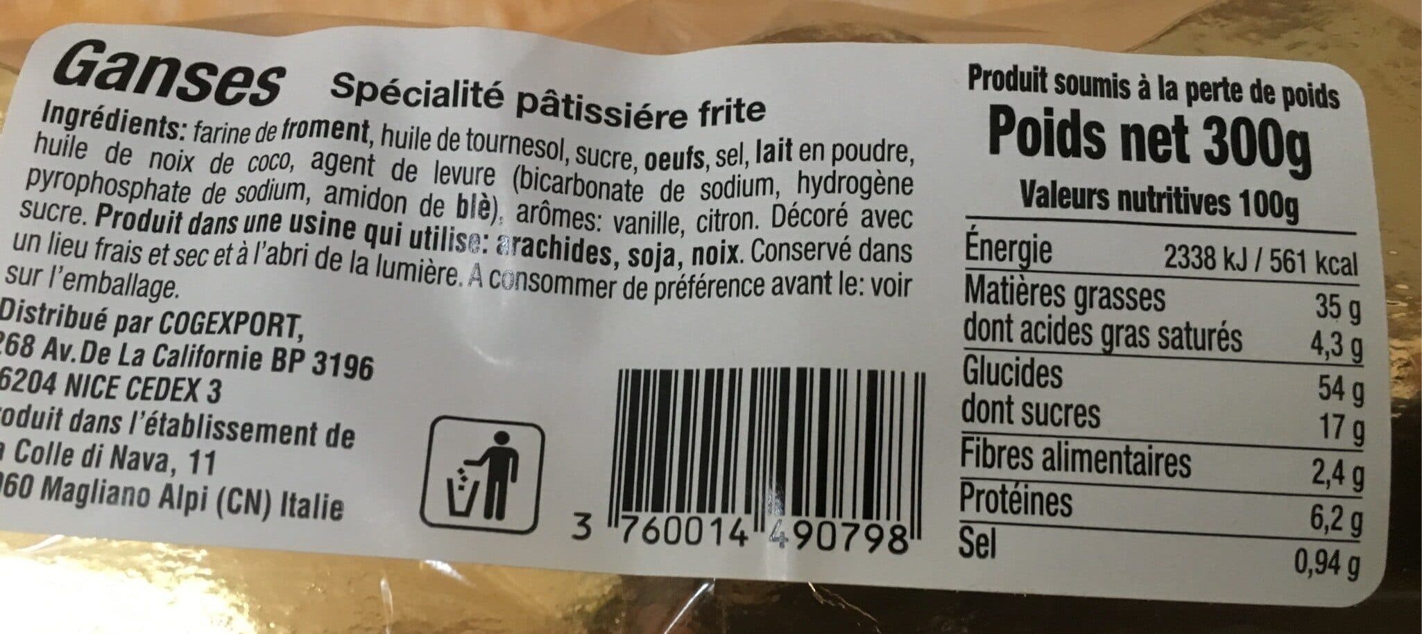 Open Food Facts Ganses Authentiques packshot