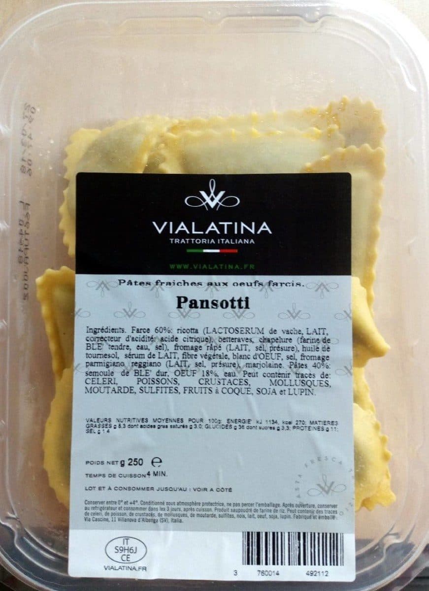 Open Food Facts Pansotti packshot