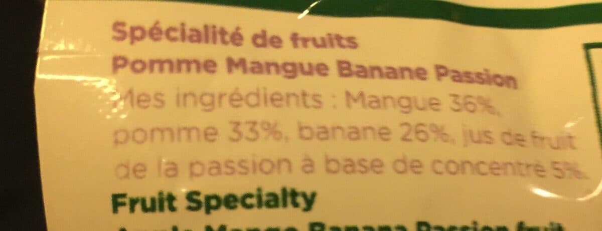 Buddyfruits Compote mangue banane passion packshot