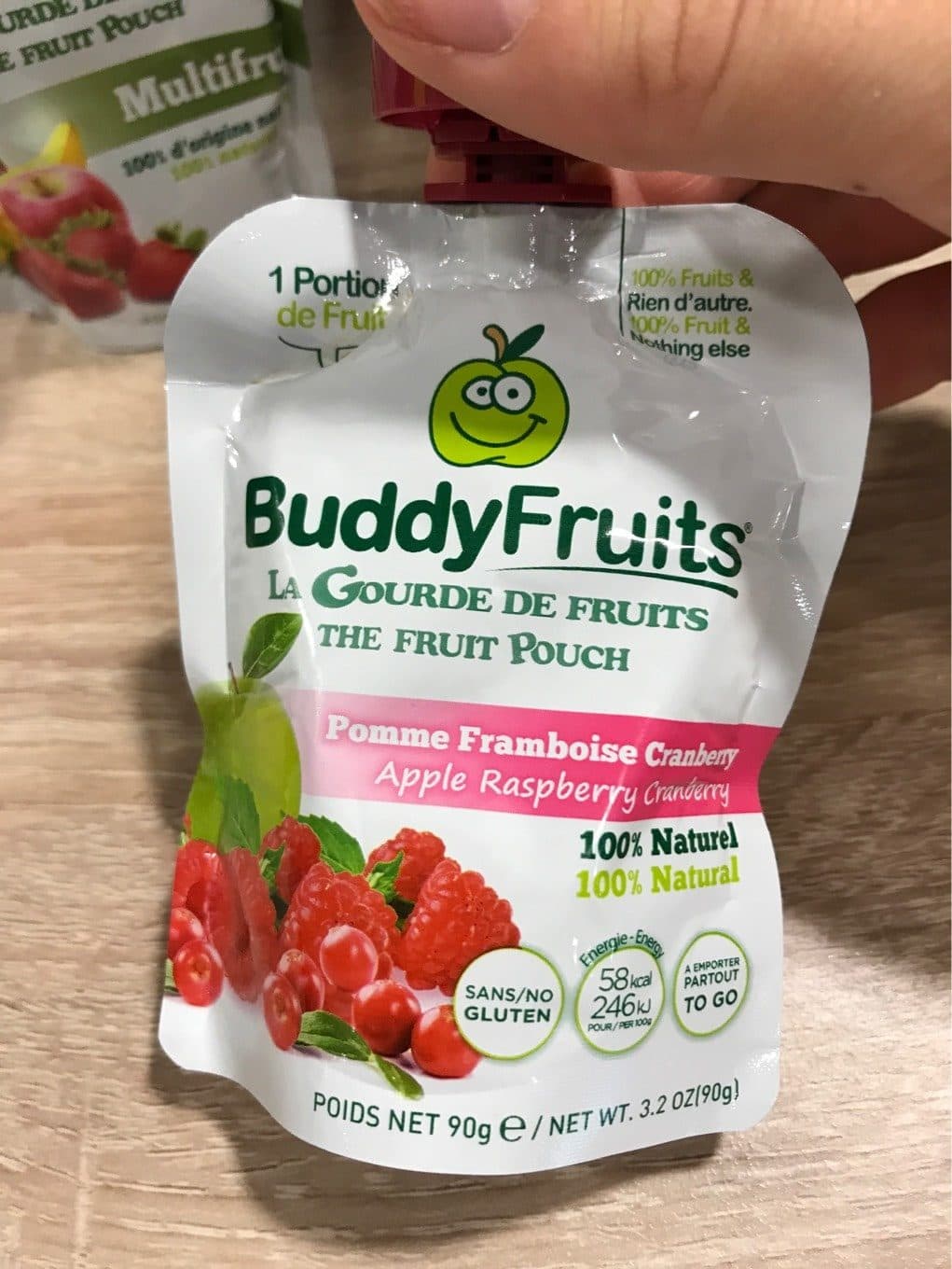 BuddyFruits Gourde Compote Pomme Framboise Cranberry packshot
