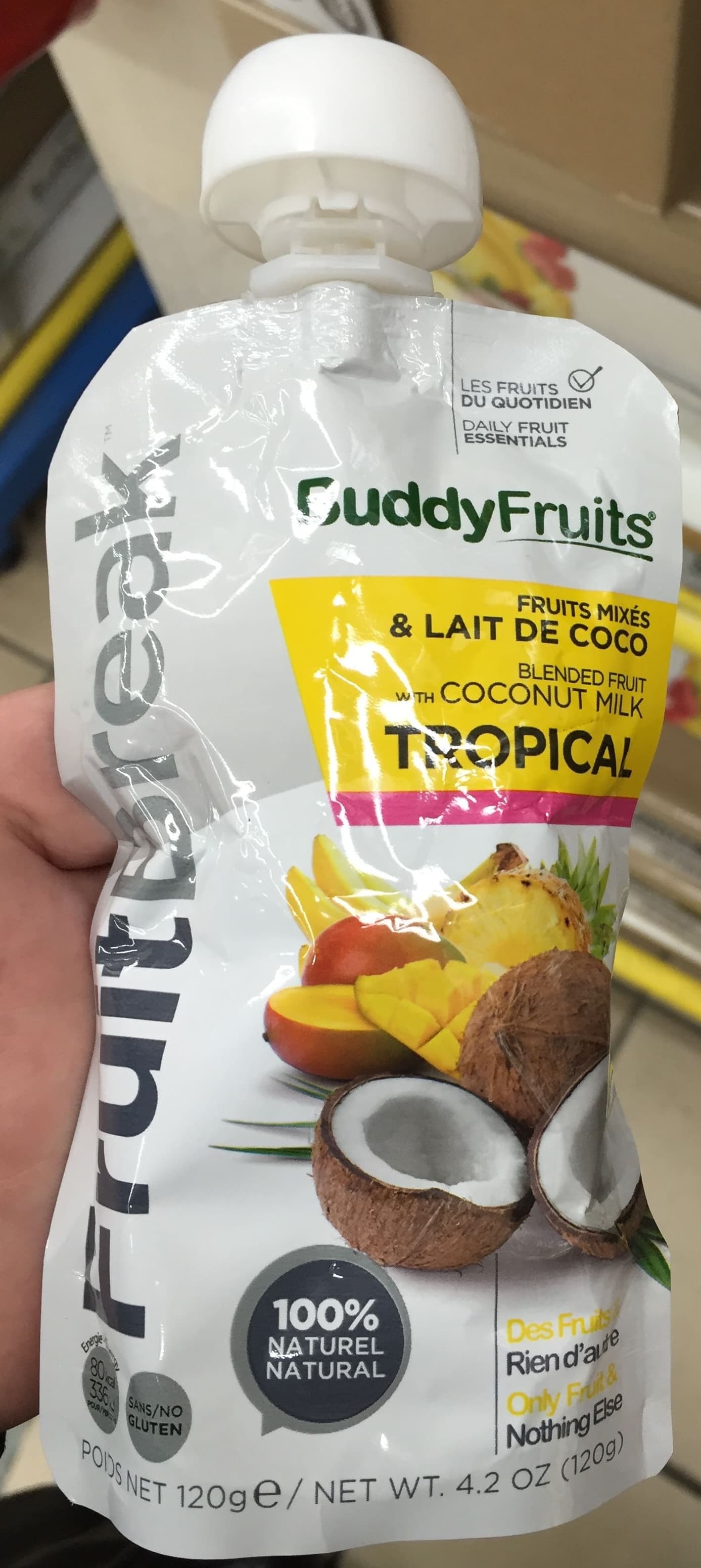 BuddyFruits Fruit break Fruits mixés & lait de coco Tropical packshot
