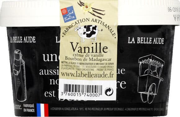 La Belle Aude Crème glacée à la vanille Bourbon de Madagascar packshot