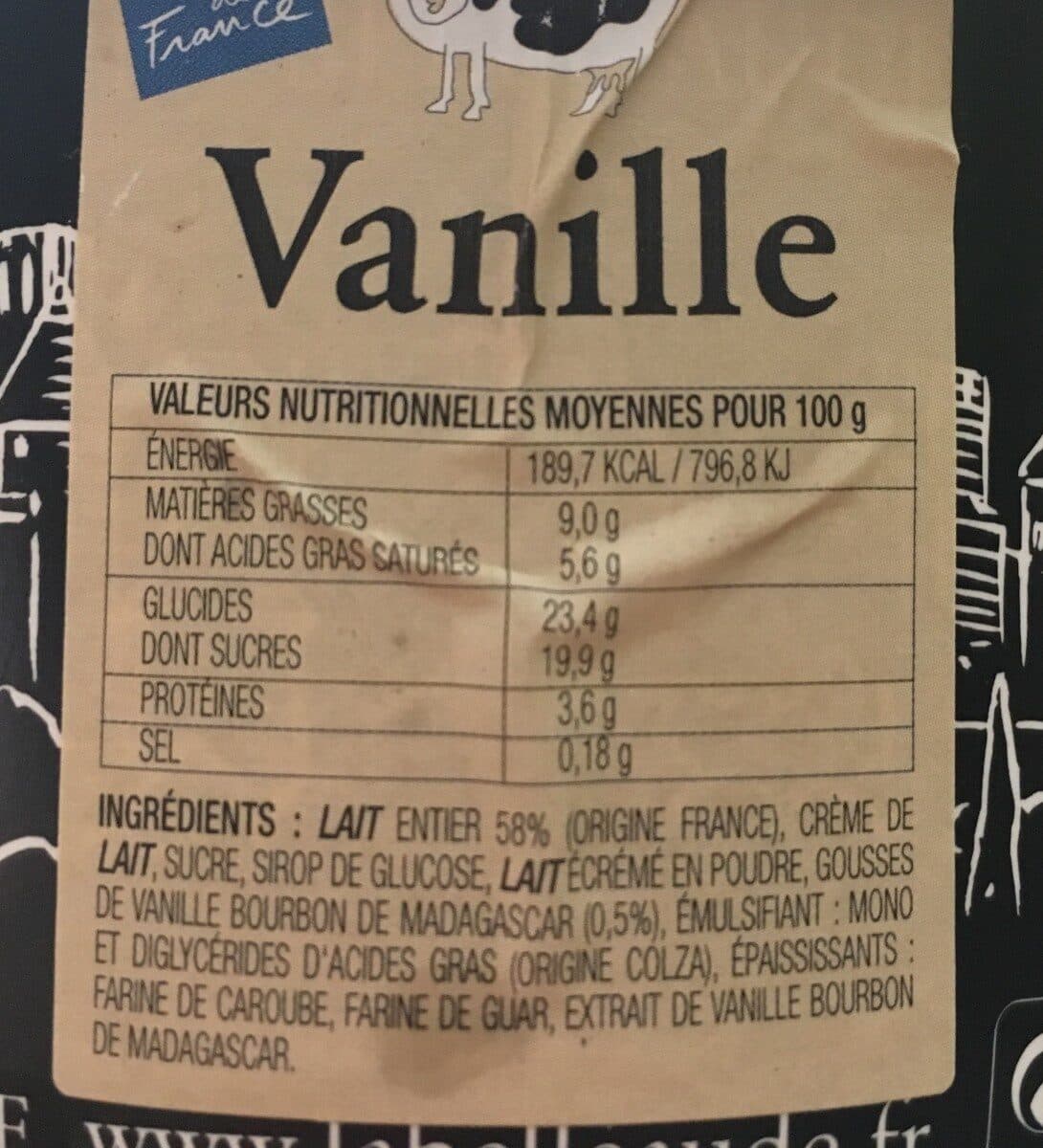 La Belle Aude Crème glacée à la vanille Bourbon de Madagascar packshot