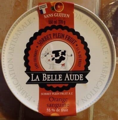 La Belle Aude Sorbet plein fruit à l'orange sanguine packshot