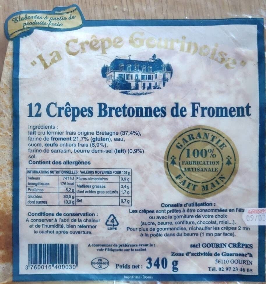 sarl GOURIN CRÊPES La crepe gourinoise packshot