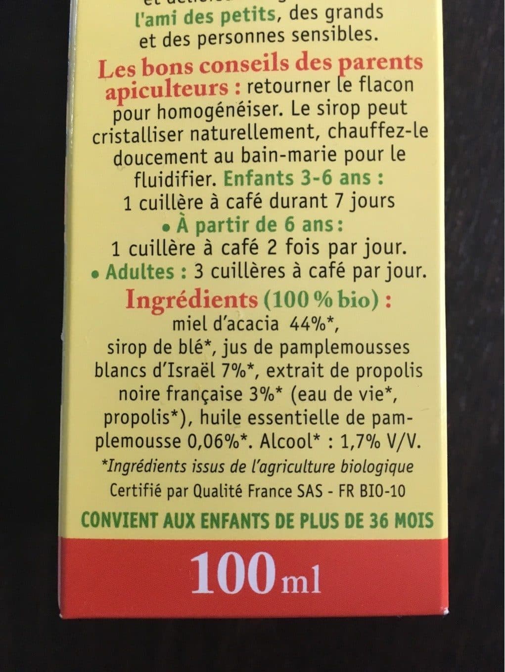 Les P'tits Apiculteurs Sirop Fortifiant Et Tonique packshot