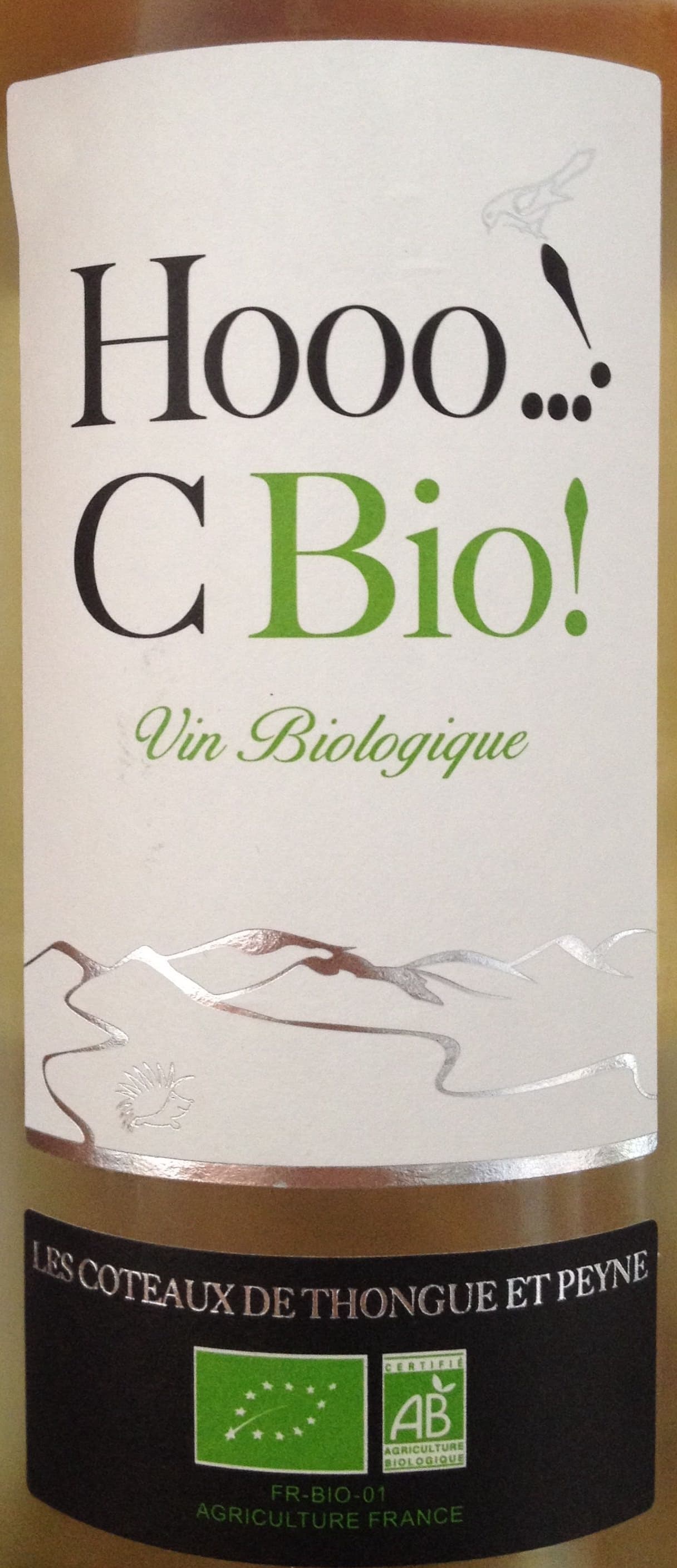 Les coteaux de Thongue et Peyne Hooo...! C Bio ! packshot