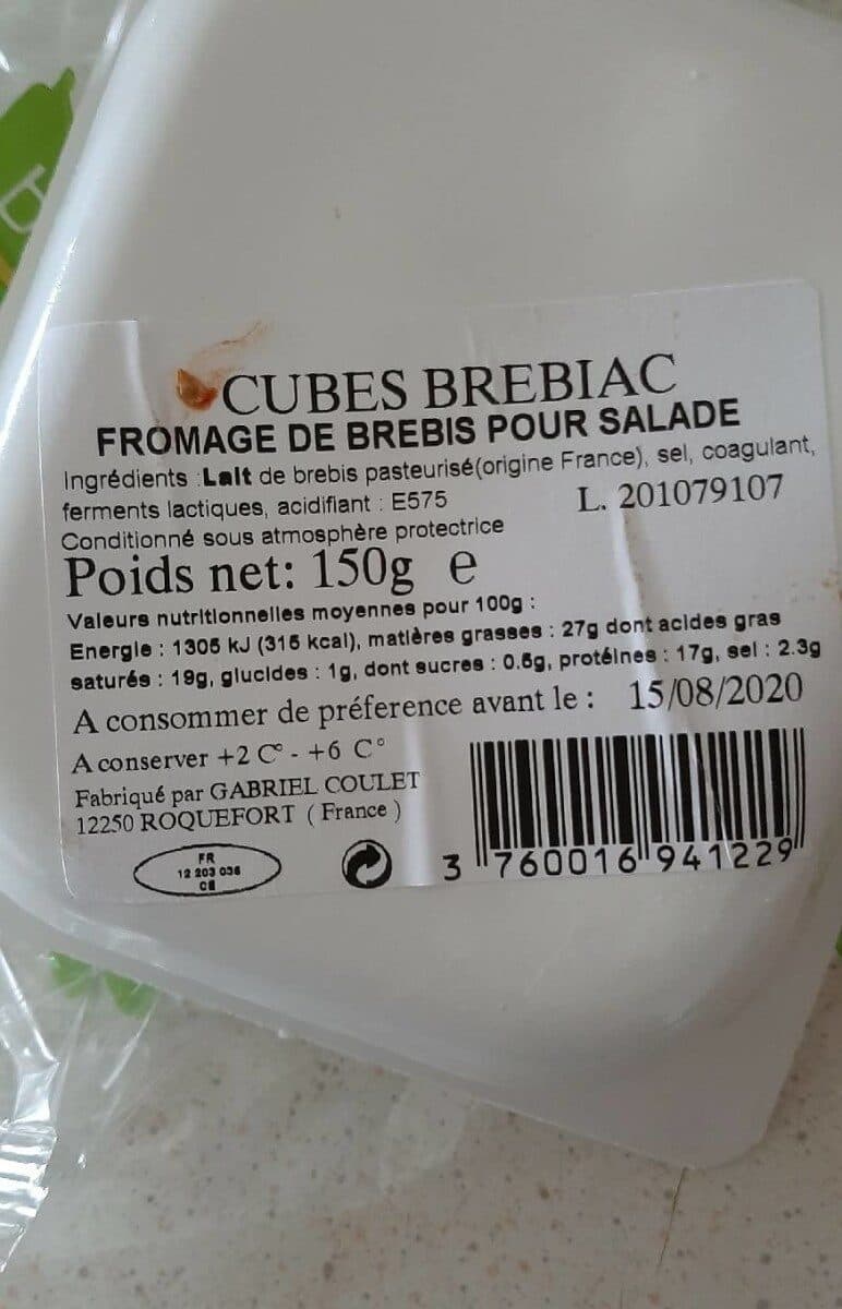 Brebiac BREBIAC, cubes packshot