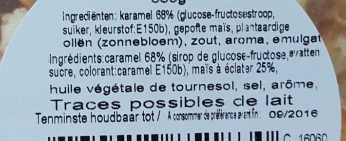 Sans marque Pop corn caramel packshot