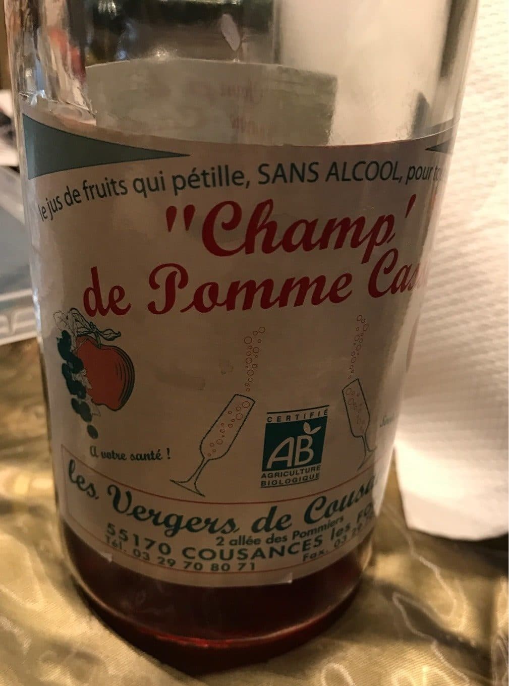 Les Vergers de Cousancelles Champ de pomme cassis packshot