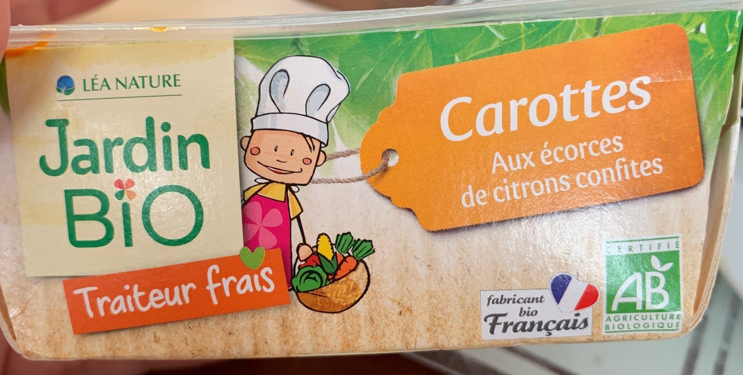Jardin BIO' Carottes aux ecorces de citrons confites packshot