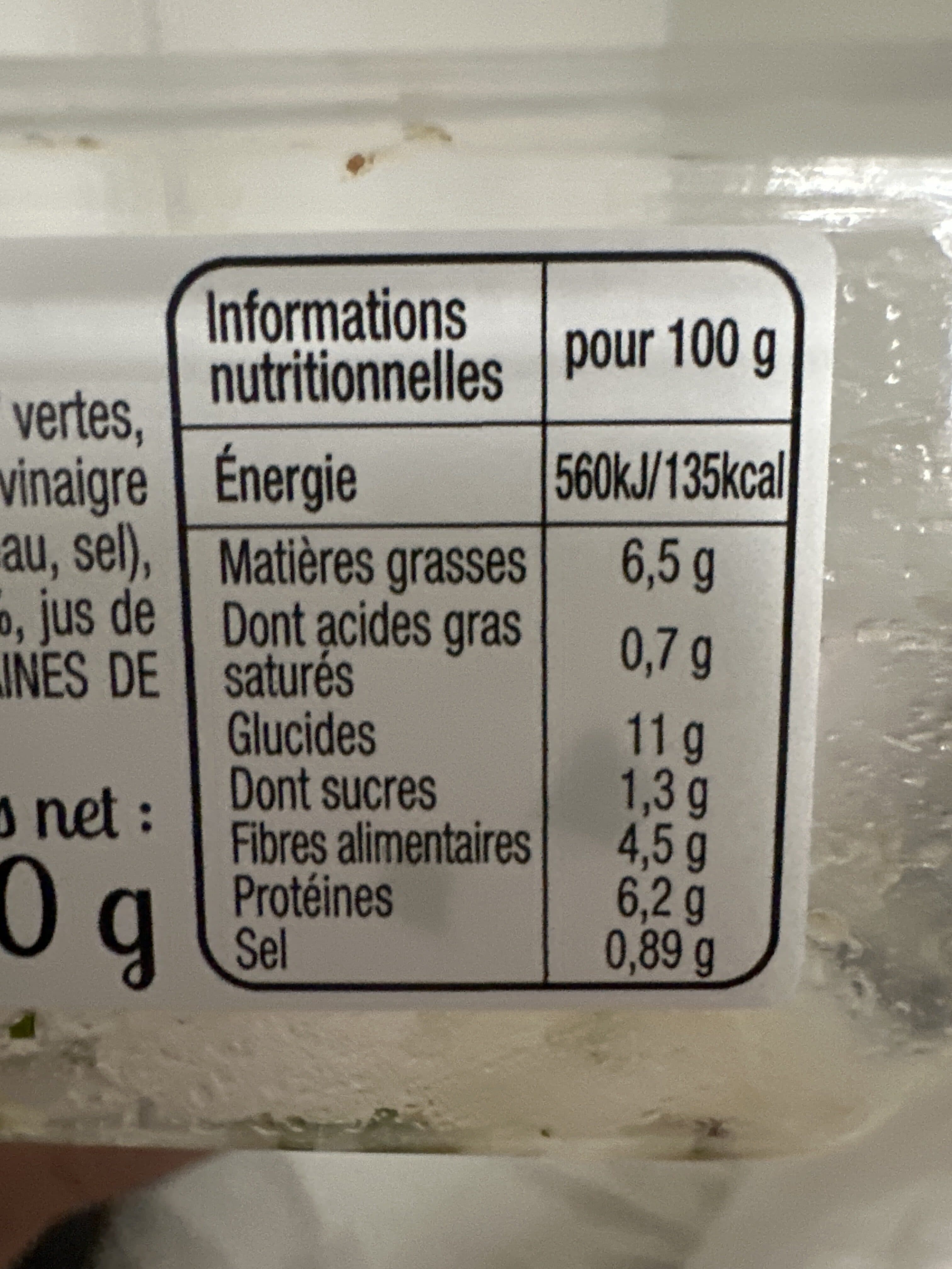 Carte nature Salade aux 2 lentilles packshot