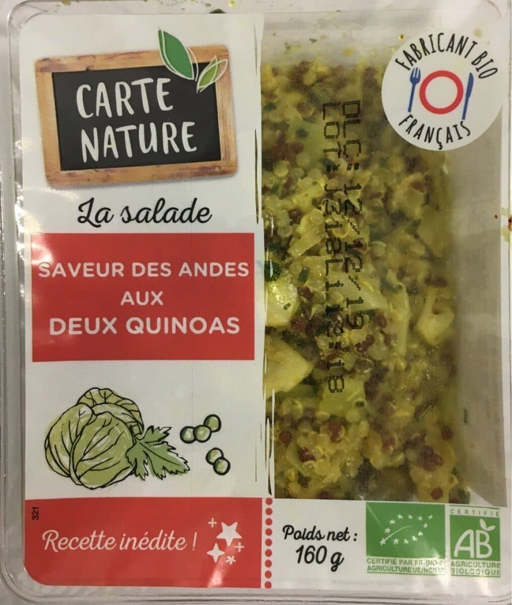 Carte Nature Saveurs des Andes aux deux quinoas packshot
