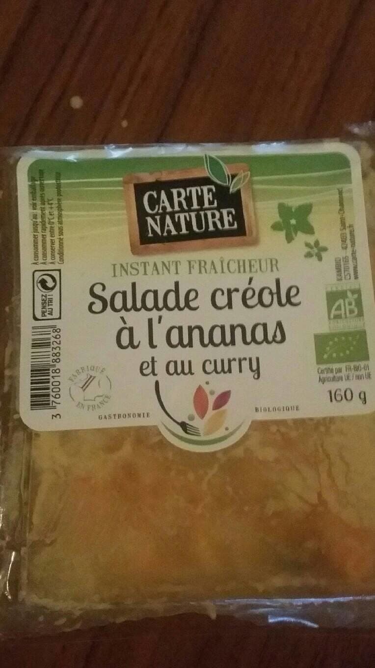 Carte nature Salade Créole Ananas & Curry packshot