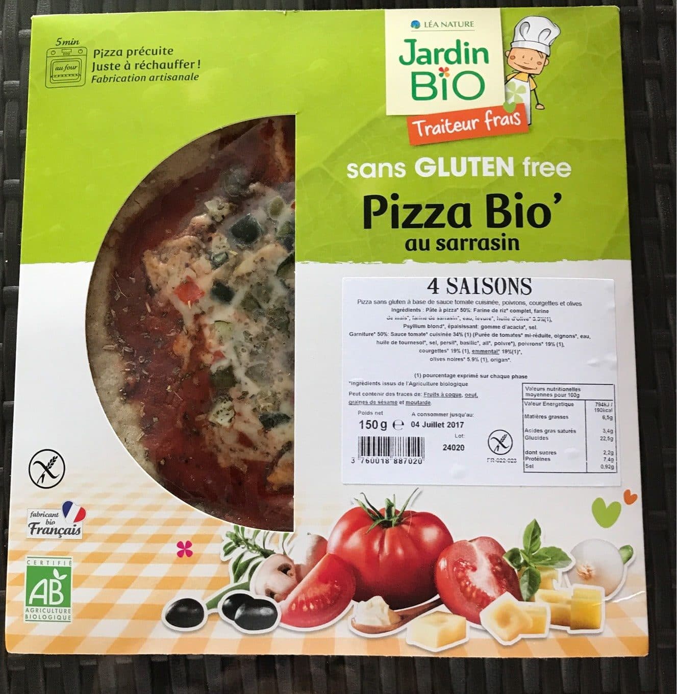 Jardin Bio Pizza bio au sarrasin packshot