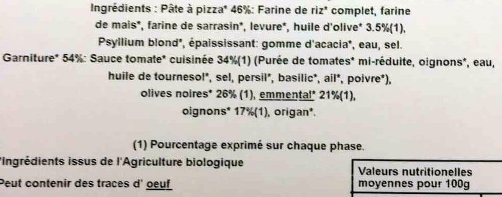 Jardin Bio Pizza Bio' au Sarrasin Méditerranéenne packshot