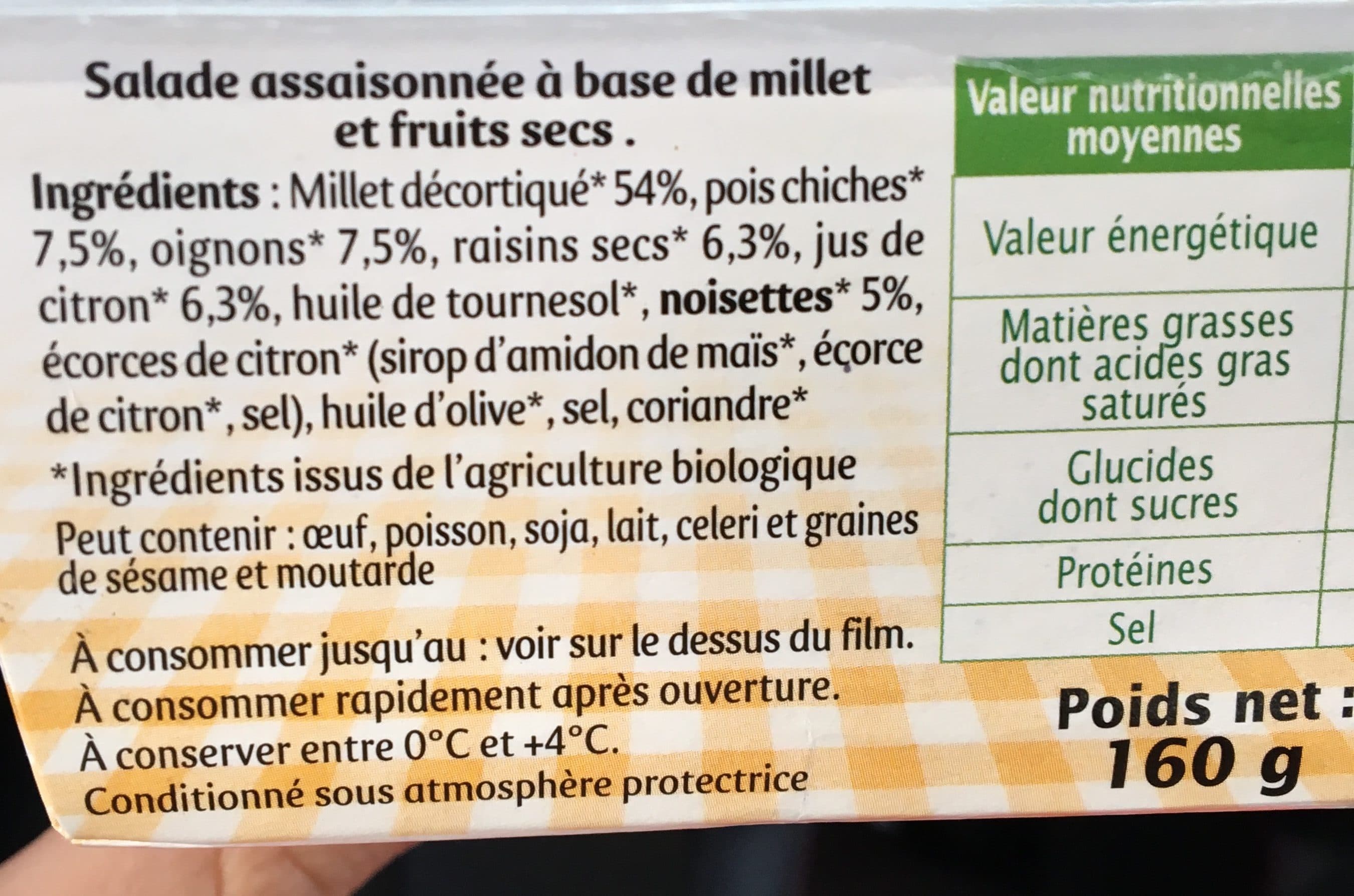 Jardin Bio Taboulé au millet et fruits secs sans gluten packshot