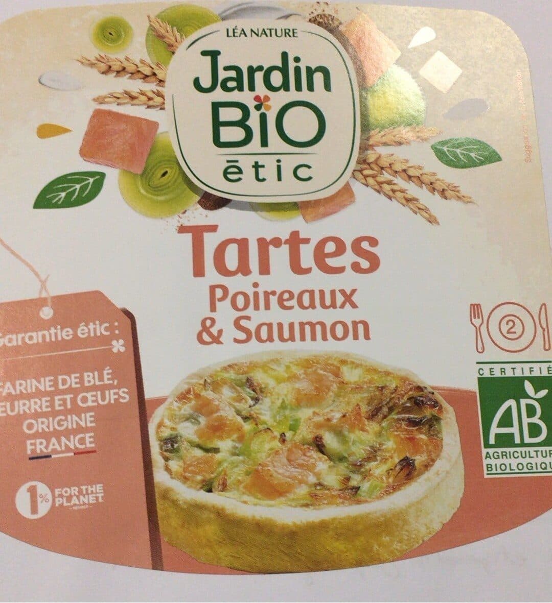Jardin Bio Tarte aux poireaux et au saumon packshot