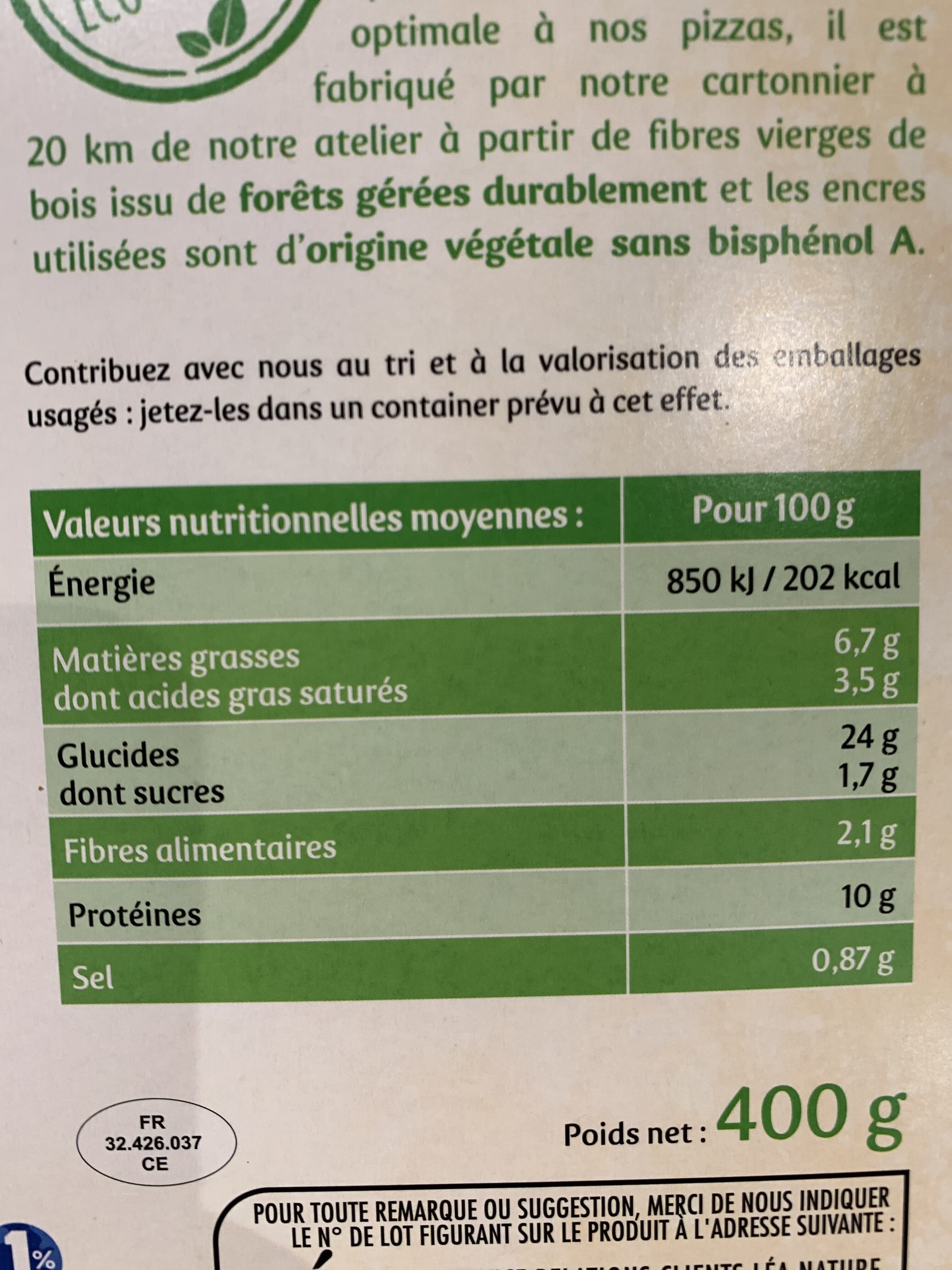 Jardin Bio pizza 4 saisons packshot
