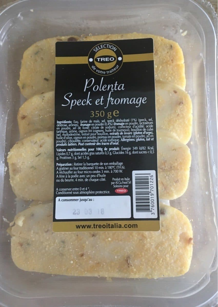 Treo Polenta Speck et fromage packshot