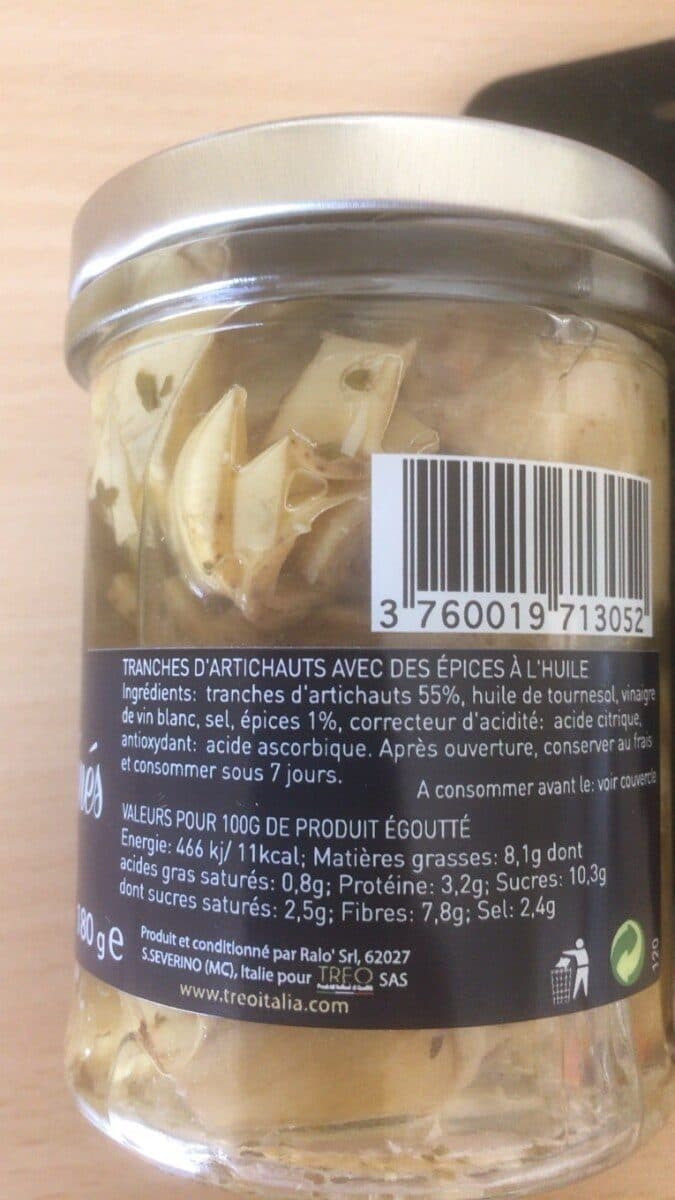 La Gastronomia di Angelo Artichauts marinés a la paysanne packshot