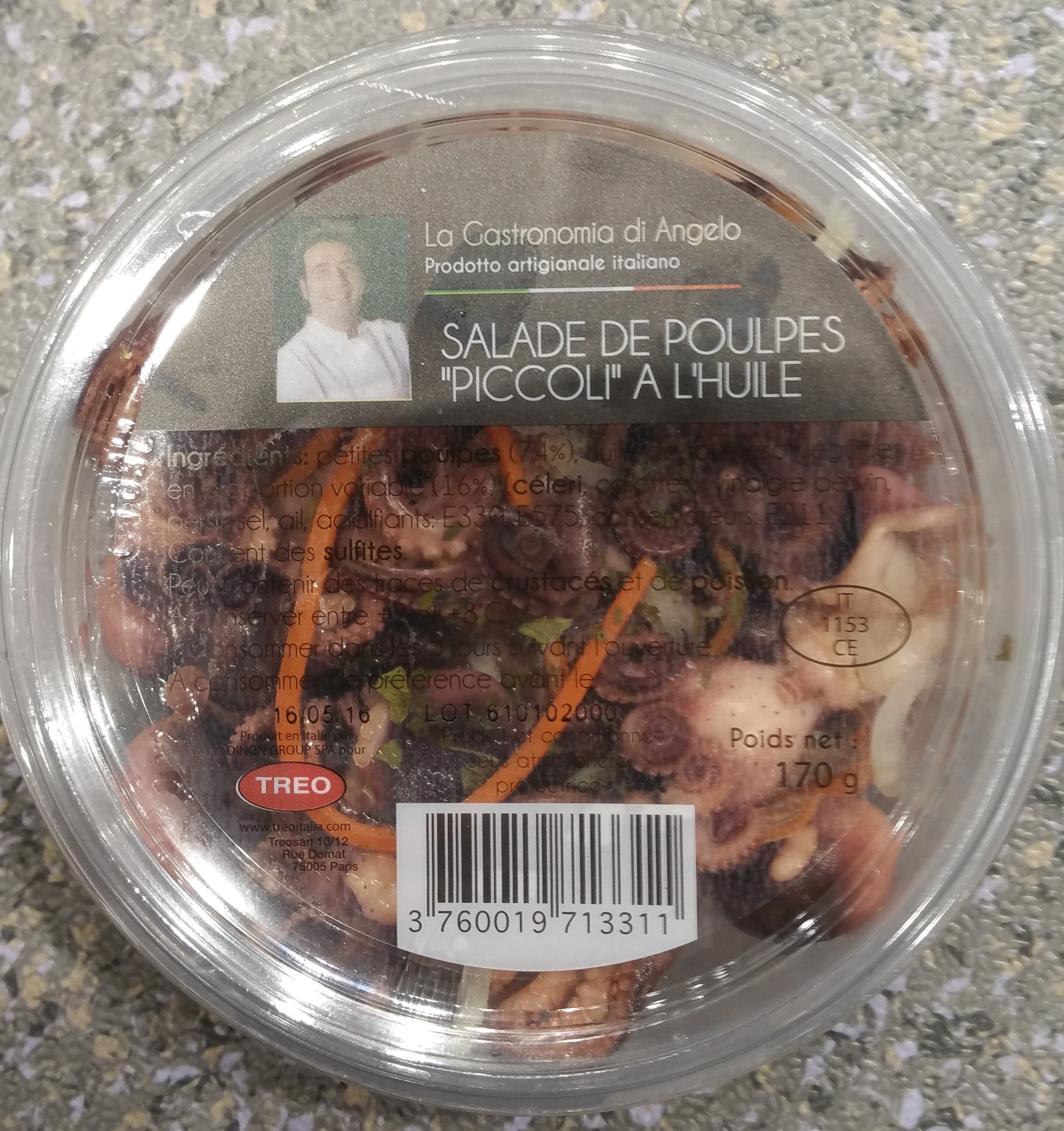 La Gastronomia di Angelo Salade de Poulpes Piccoli à l'Huile packshot
