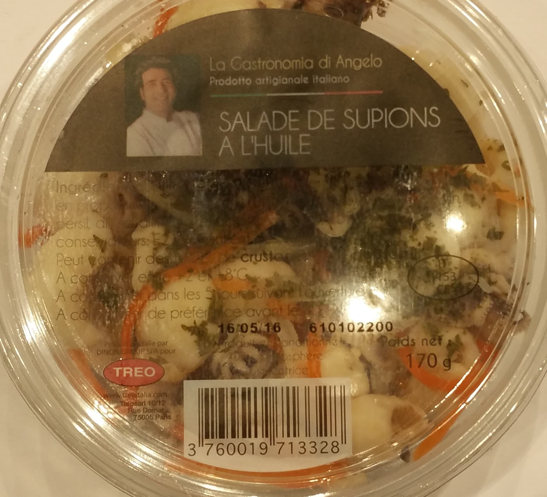 La Gastronomia di Angelo Salade de Supions à l'Huile packshot