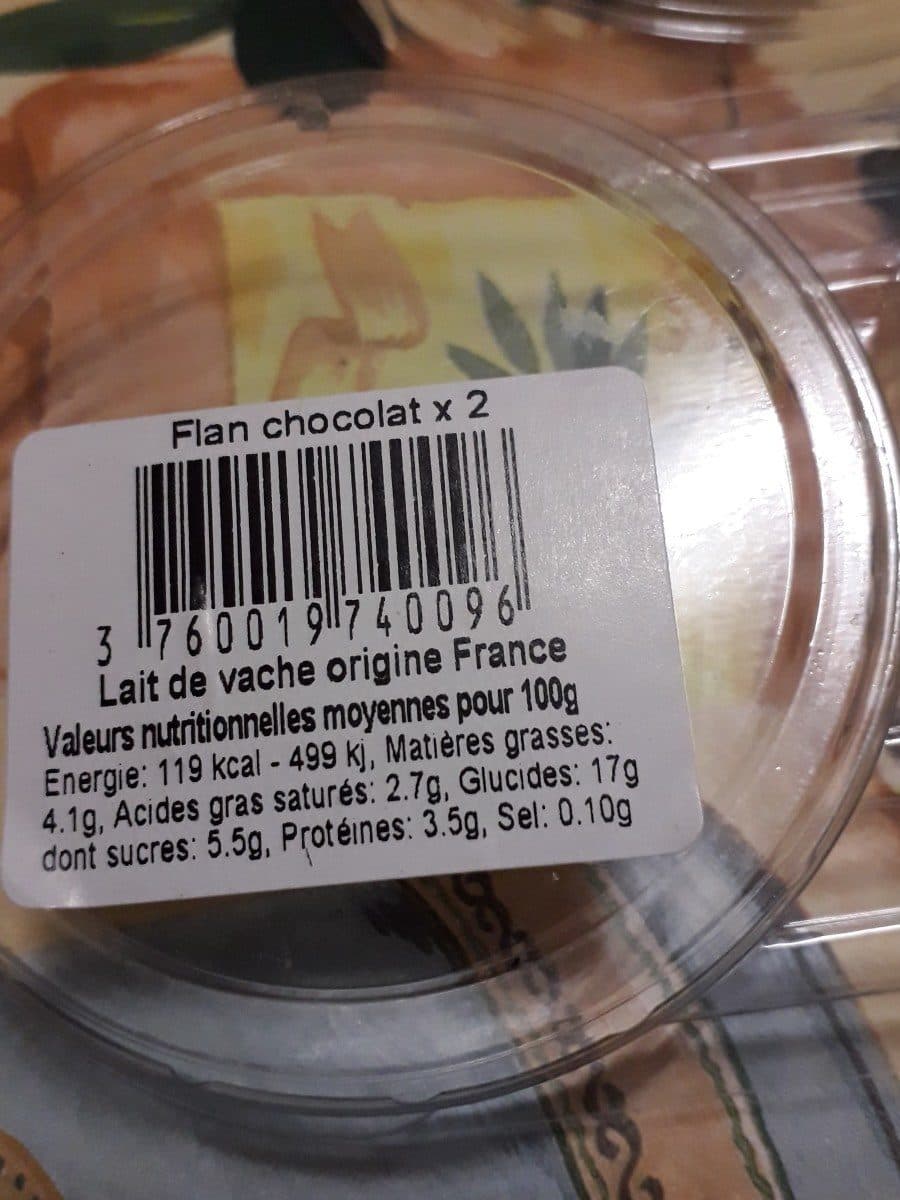 Open Food Facts Flan chocolat packshot